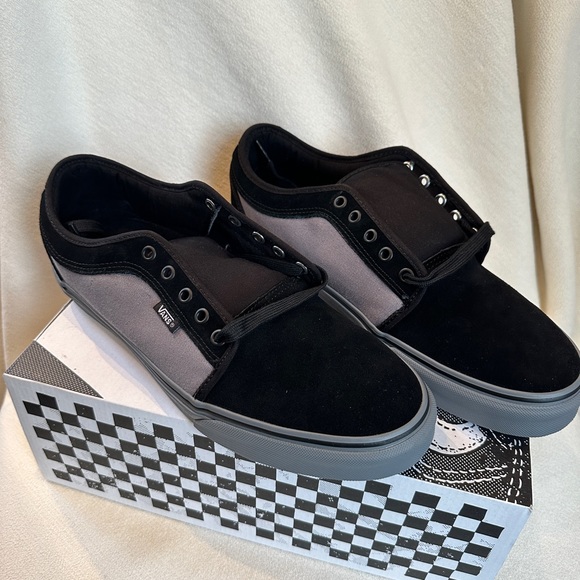 Vans Other - Vans Chukka Shoes Skate Low Denim Black/Pewter Canvas Suede | Size 12M